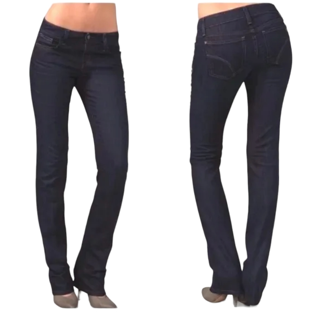 JOE'S JEANS The Starlet Low-Rise Slim Bootcut Jean in Geneveve Dark Wash W25 EUC